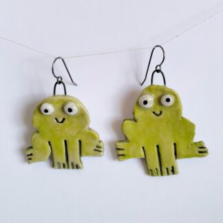 Ceramic Frog Earrings