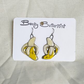 Ceramic Banana Earrings