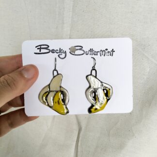 Ceramic Banana Earrings