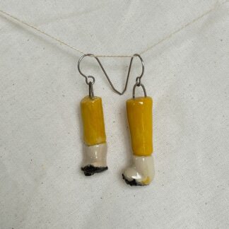 Ceramic Cigarette Earrings